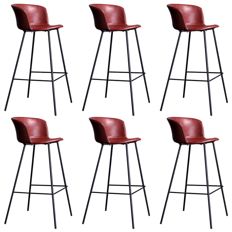Modern Bar-stool Bucket Seat Counter Bar Stool with Metal Legs for Home Use
