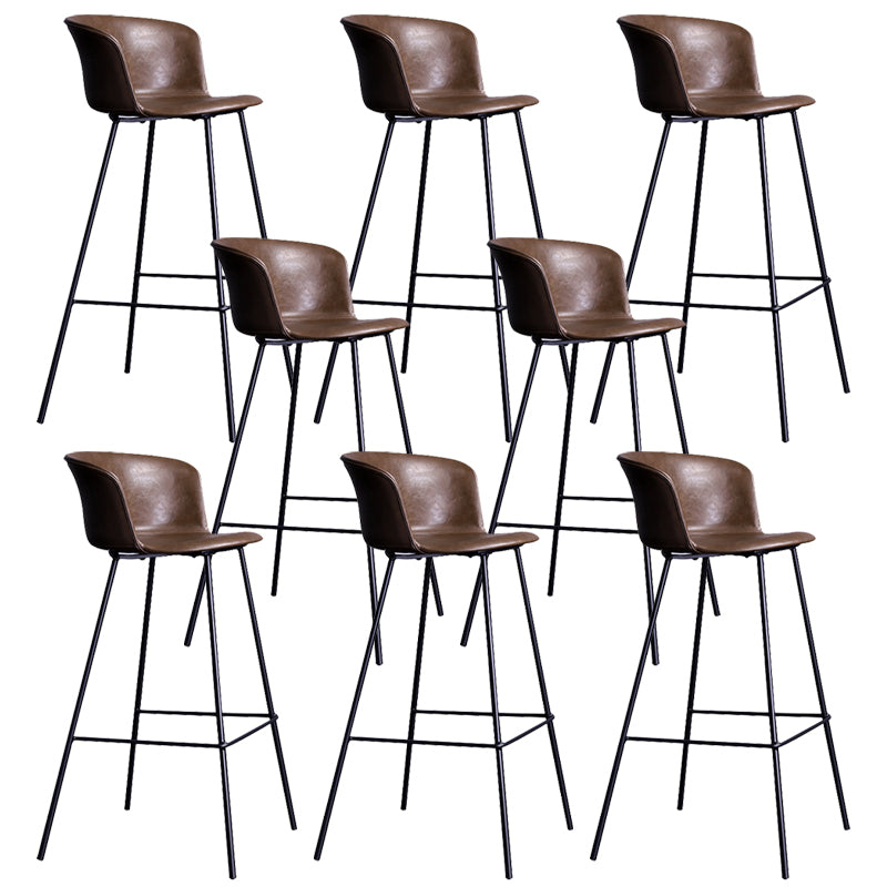 Modern Bar-stool Bucket Seat Counter Bar Stool with Metal Legs for Home Use