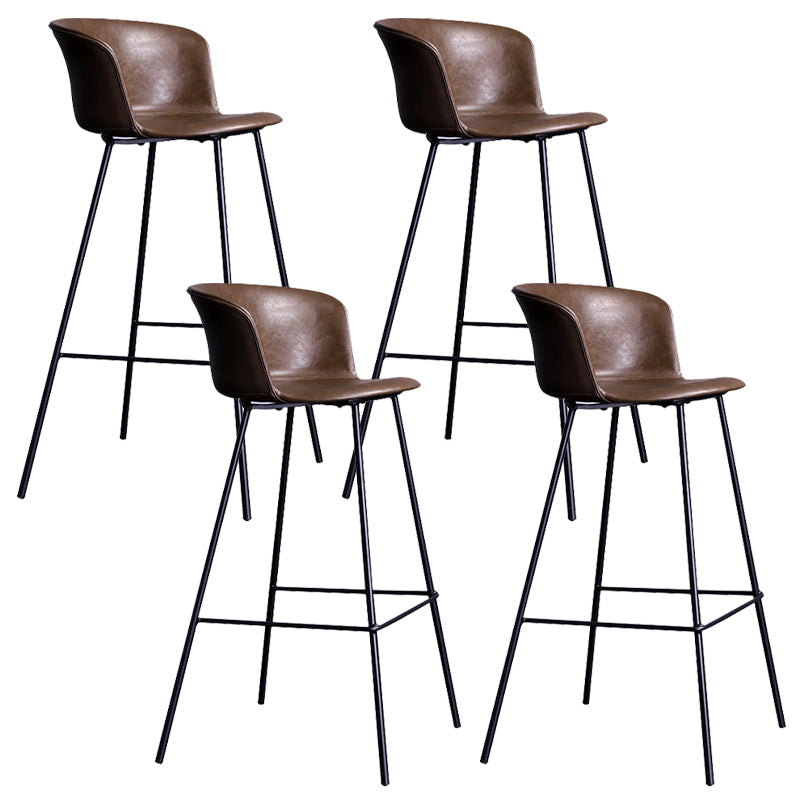 Modern Bar-stool Bucket Seat Counter Bar Stool with Metal Legs for Home Use