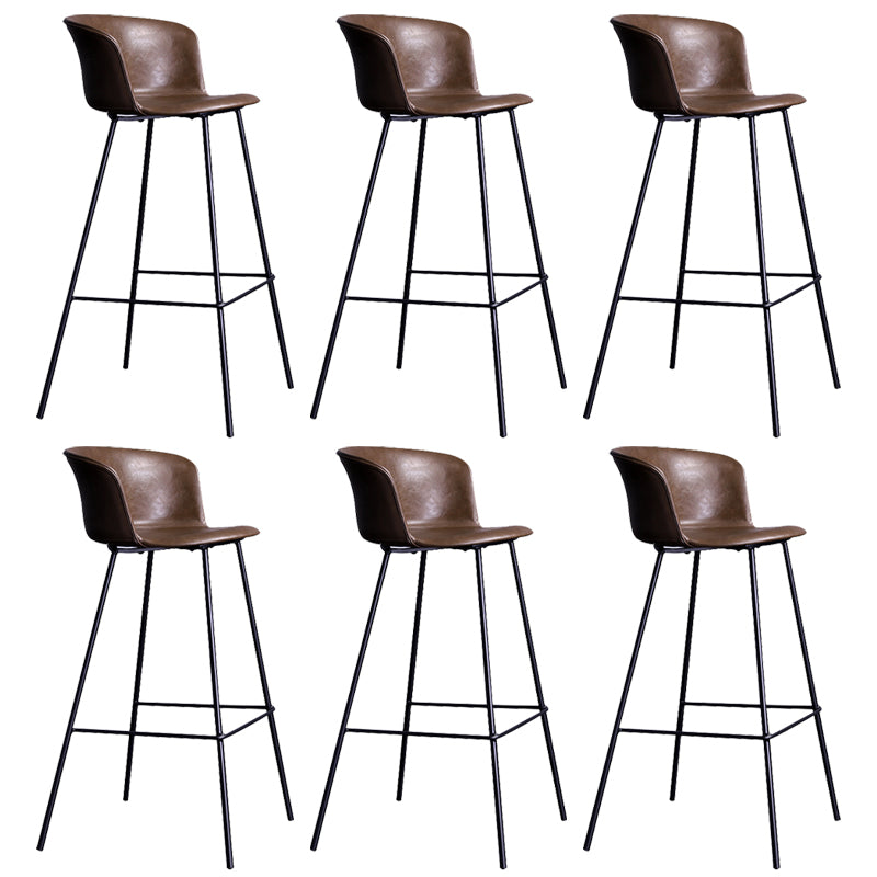 Modern Bar-stool Bucket Seat Counter Bar Stool with Metal Legs for Home Use