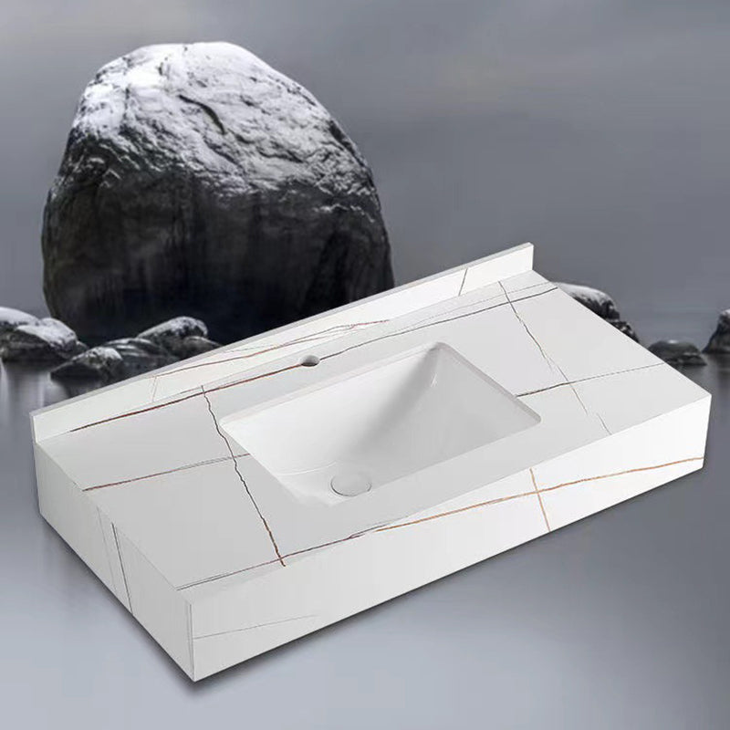 Stone Bathroom Vanity Modern Space Saver Vanity for Bathroom