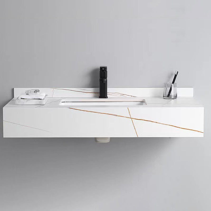 Stone Bathroom Vanity Modern Space Saver Vanity for Bathroom