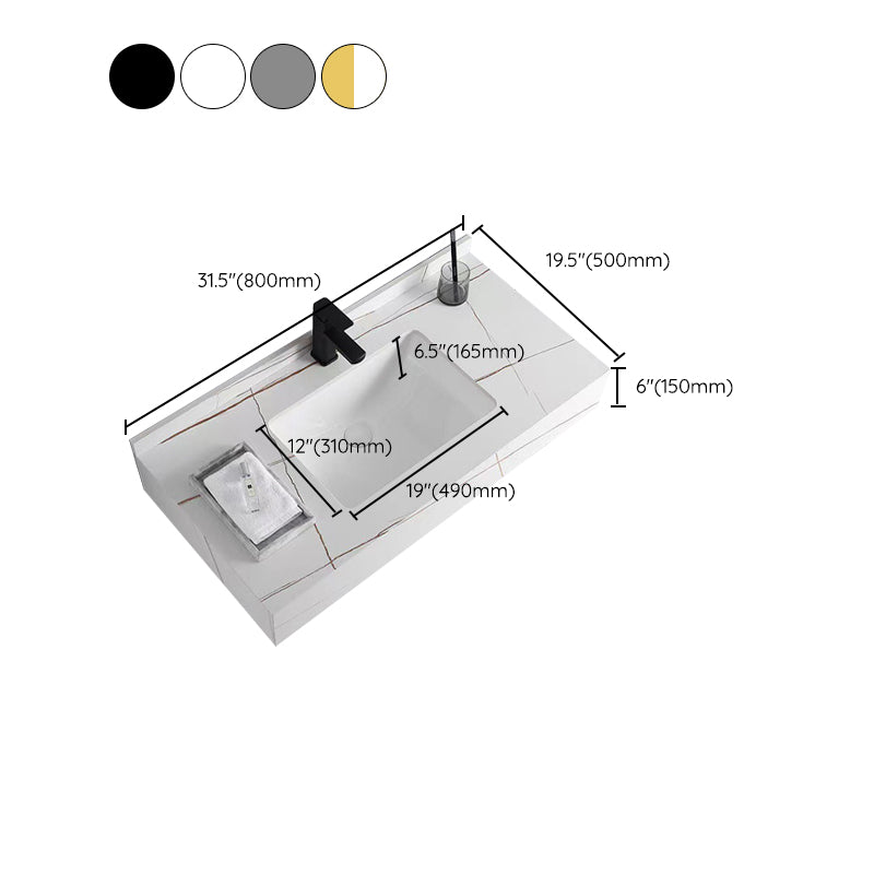 Stone Bathroom Vanity Modern Space Saver Vanity for Bathroom