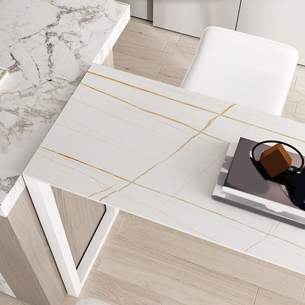 Modern Stone Bar Table Set 1/3/5 Pieces Counter Table with Backless Stools