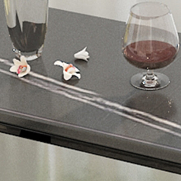 Glam Style Fixed Pub Set 1/3 Pieces Stone Oval Counter Table Set