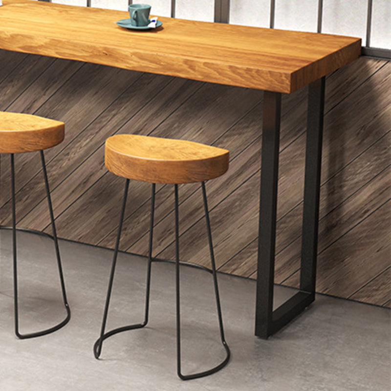 1/4/5 Pieces Modern Table Set Bar Rectangle Wood Counter Table with Backless Stools