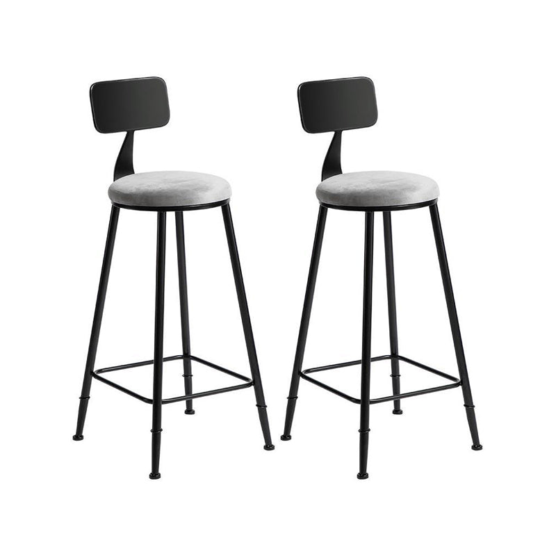 Metal Contemporary Pub Table Set 1/2/3/4 Pieces Bar Set with Upholstered Stools