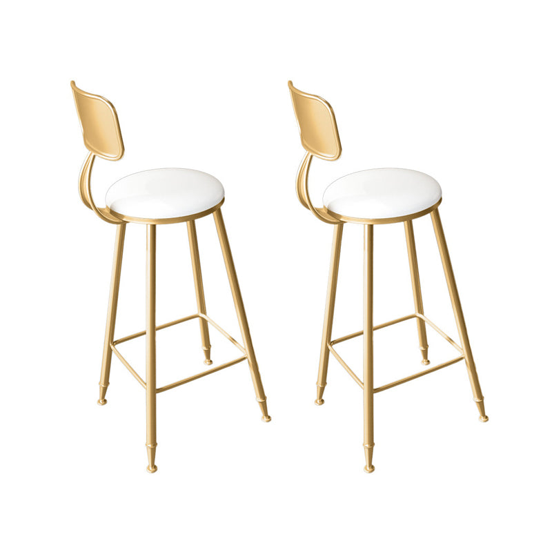 Metal Contemporary Pub Table Set 1/2/3/4 Pieces Bar Set with Upholstered Stools