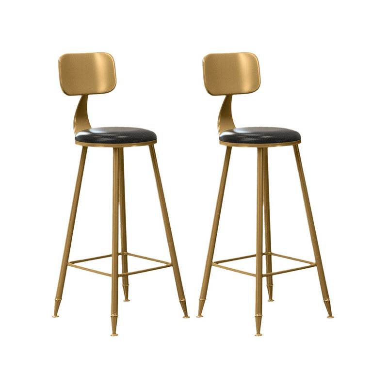 Metal Contemporary Pub Table Set 1/2/3/4 Pieces Bar Set with Upholstered Stools