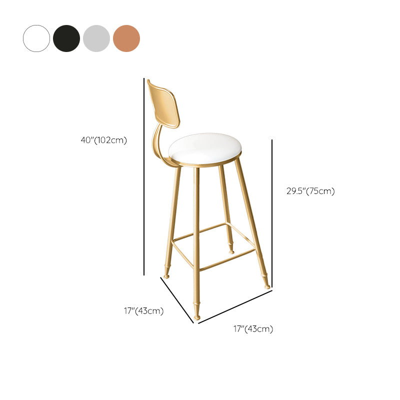 Metal Contemporary Pub Table Set 1/2/3/4 Pieces Bar Set with Upholstered Stools