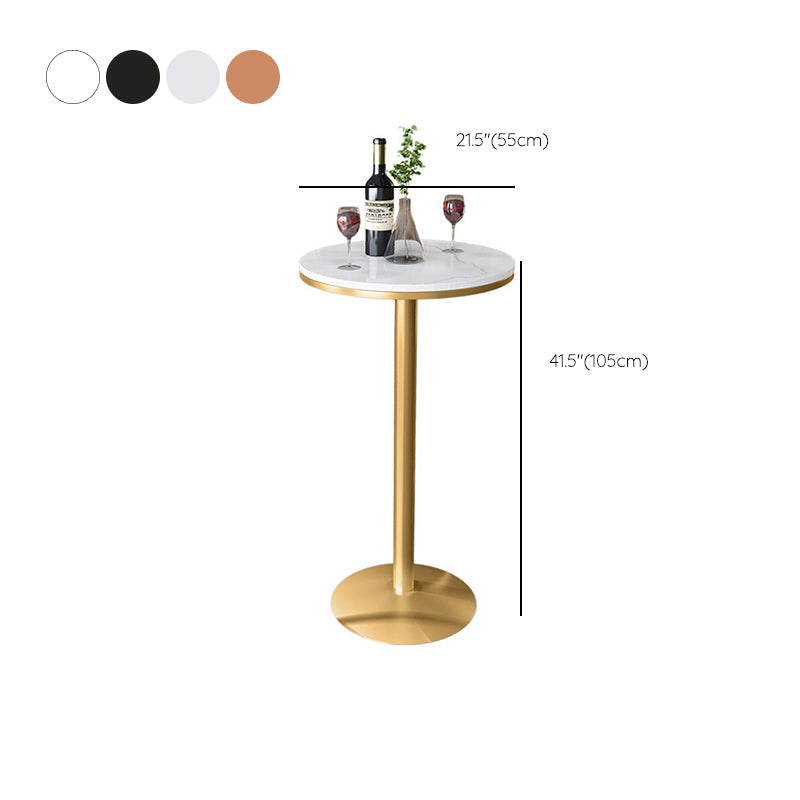 Metal Contemporary Pub Table Set 1/2/3/4 Pieces Bar Set with Upholstered Stools