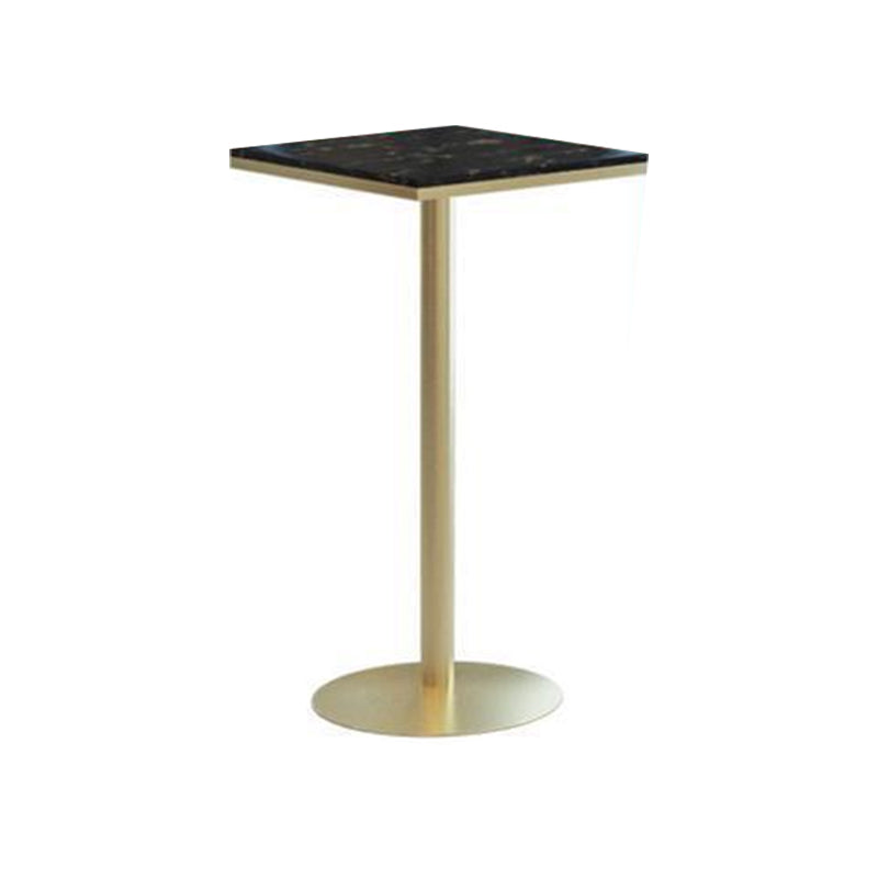 Glam Style Bar Table Set 1/2/3 Pieces Bar Table with Metal Stools