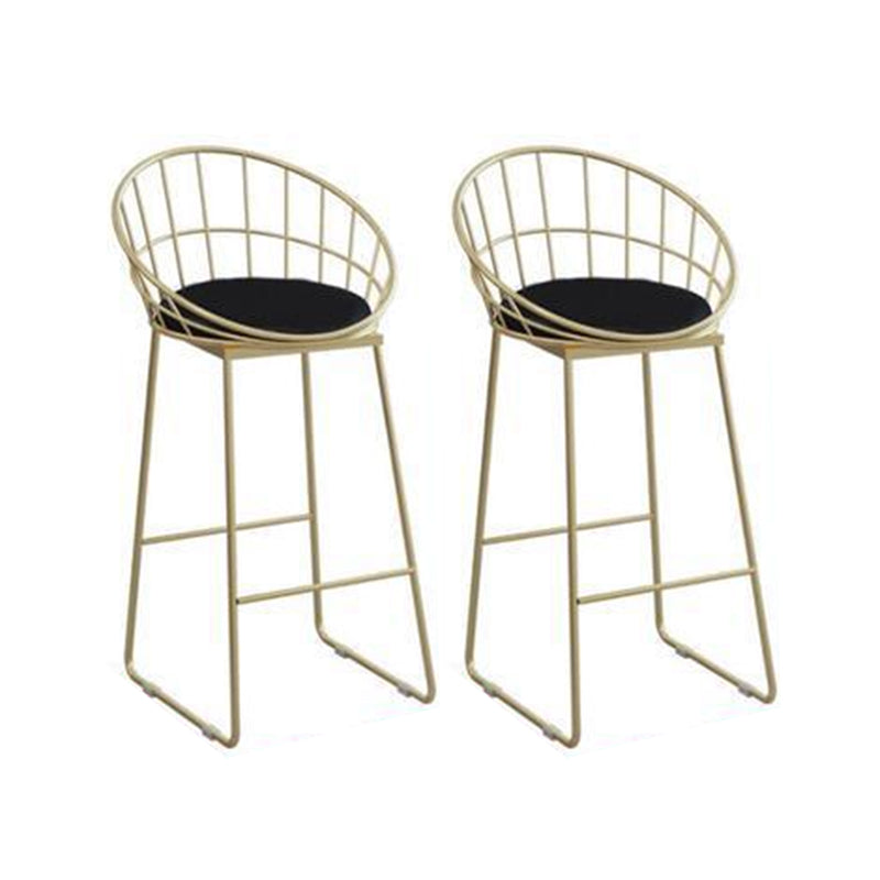 Glam Style Bar Table Set 1/2/3 Pieces Bar Table with Metal Stools