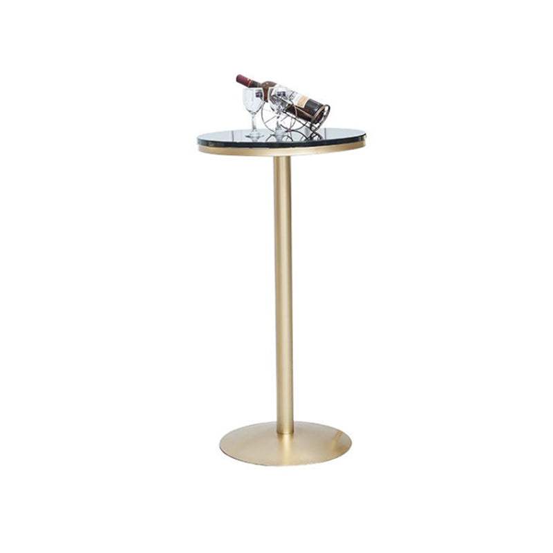 Glam Style Bar Table Set 1/2/3 Pieces Bar Table with Metal Stools