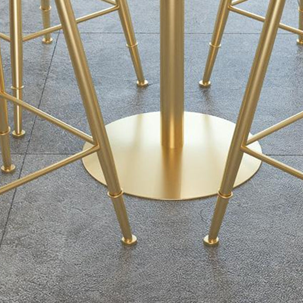 Glam Style Bar Table Set 1/2/3 Pieces Bar Table with Metal Stools