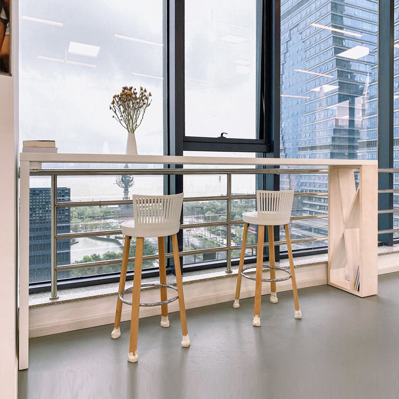 White Table and Stool Set 1/2/3 Pieces Modern Bar Table and Stools