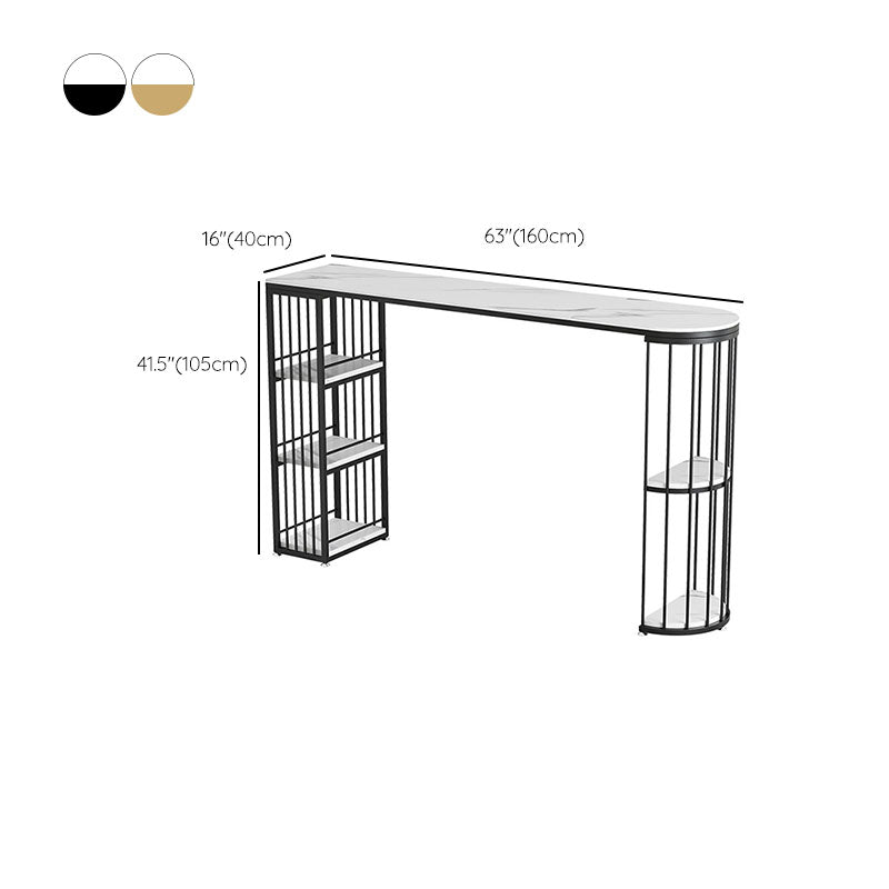 Industrial Style Bar Table Set 1/3 Pieces Stone Fixed Counter Table Set