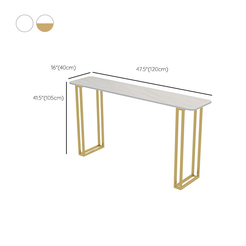 Glam Style Bar Table Set 1/4/7 Pieces Stone Rectangle Counter Table Set for Dining Room