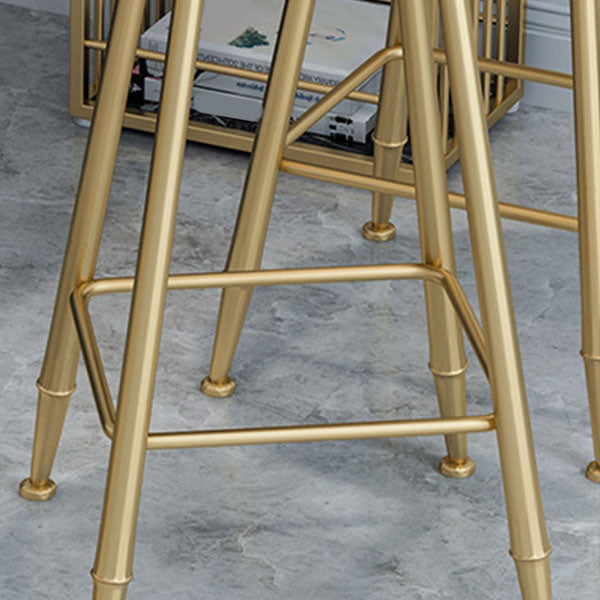 Glam Rectangle Bar Table Set 1/3/5 Pieces Faux Marble Counter Table Set for Dining Room