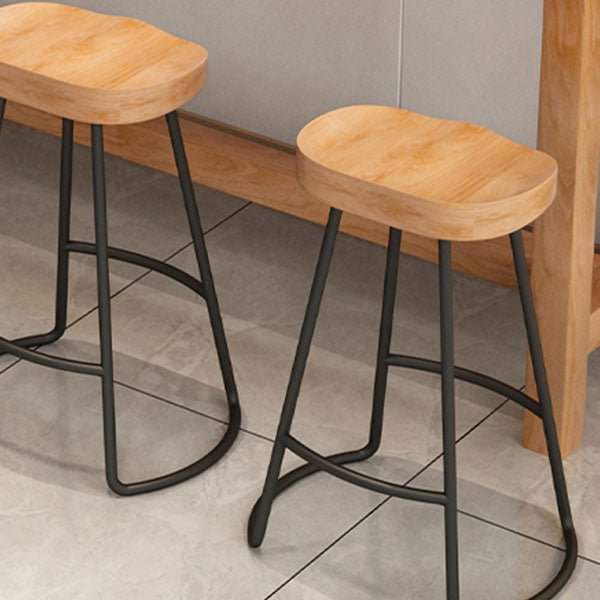 Modern Bar Table Set 1/6/11 Pieces Solid Wood Counter Table with Backless Stools