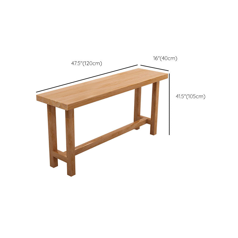 Modern Bar Table Set 1/6/11 Pieces Solid Wood Counter Table with Backless Stools