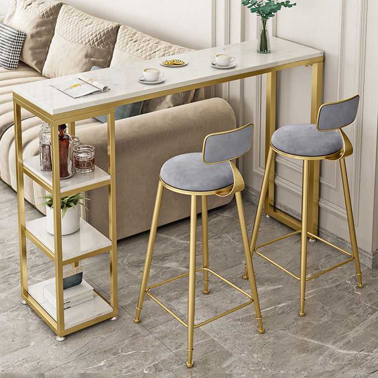 Glam Bar Stool and Table Set 1/2/3 Pieces Pub Table Set for Dining Room