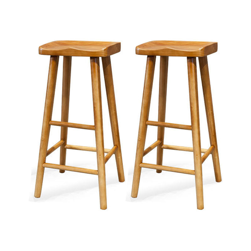 Modern Bar Table Set 1/2/4/7 Pieces Solid Wood Counter Table with Backless Stools