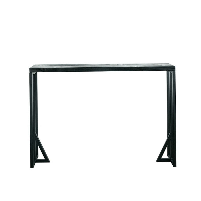 Industrial Table and Stool 1/4 Pieces Solid Wood Pub Table Set