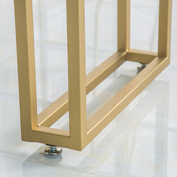 Glam Style Fixed Bar Table 1/3 Pieces Solid Wood Rectangle Counter Set