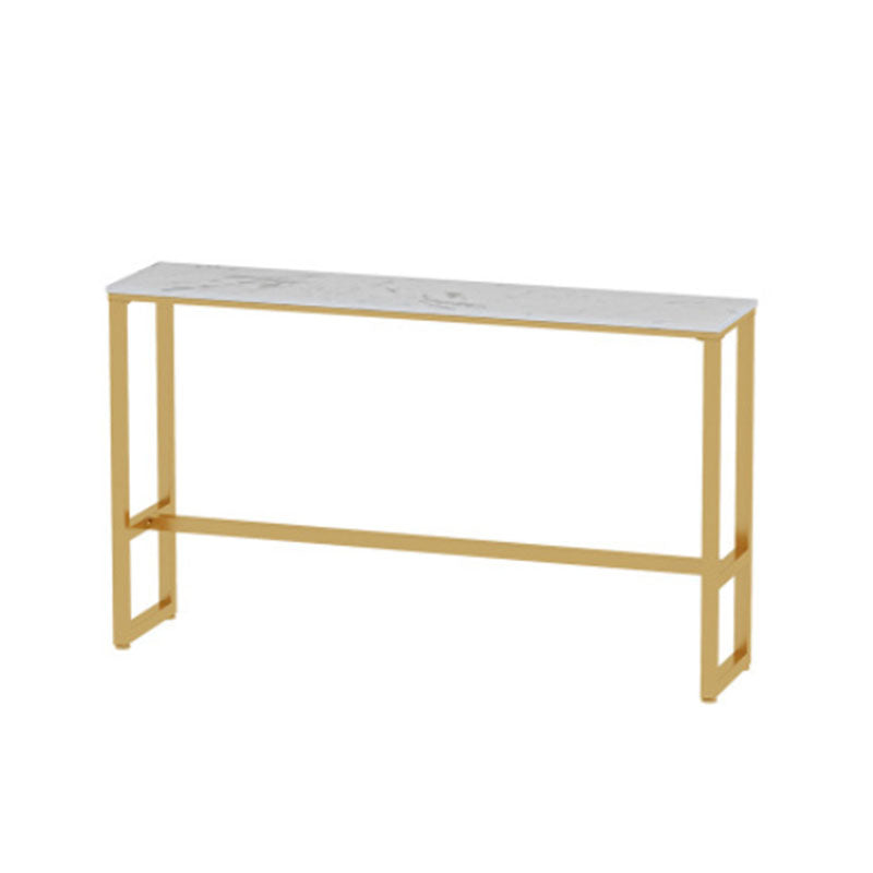 Glam Style Bar Table Set 1/5 Pieces Rectangle Faux Marble Counter Table