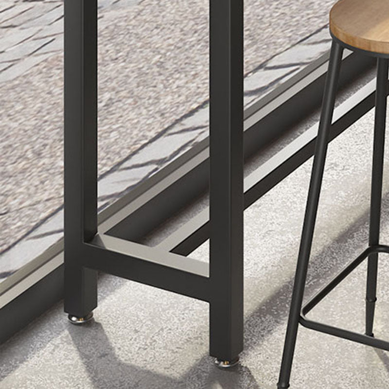 Industrial Style Bar Table 1/7 Pieces Rectangle Solid Wood Counter Set
