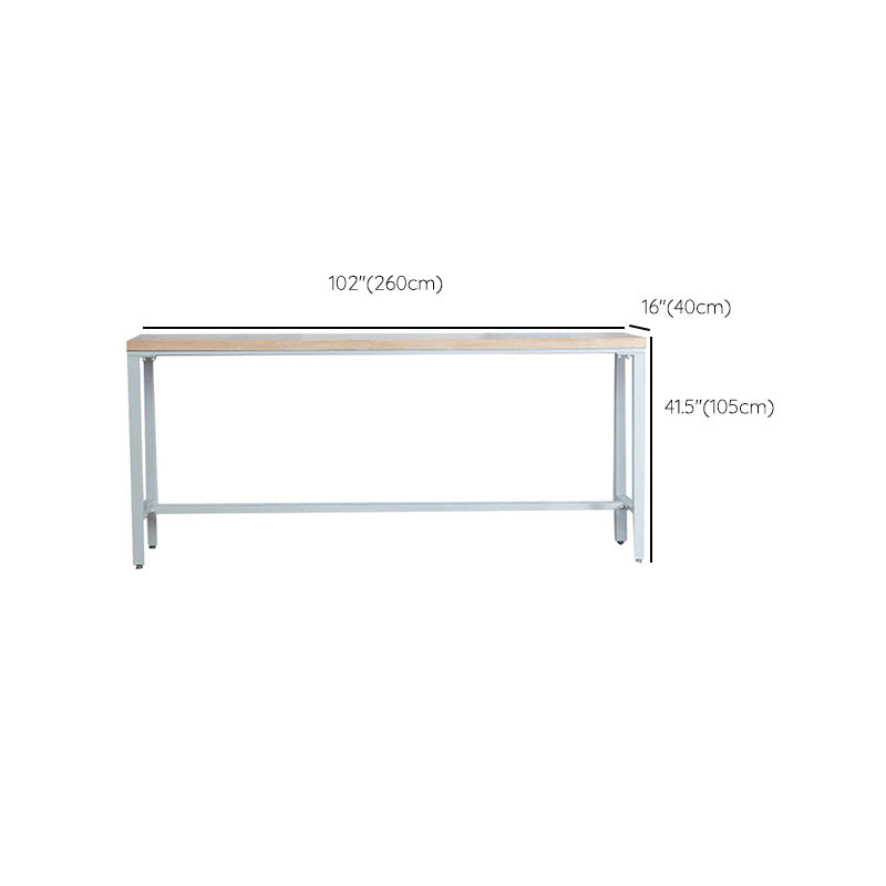 Modern Style Bar Table 1/5 Pieces Rectangle Solid Wood Counter Set