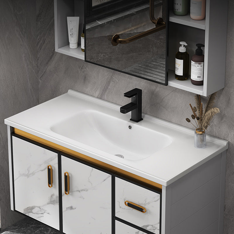 Glam Bathroom Vanity Set Single-Sink Bathroom Vanity for Bathroom