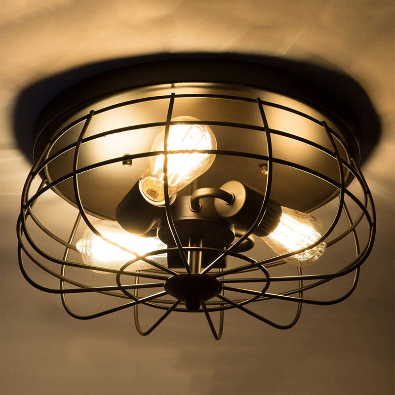 Flush Mount Ceiling Light Industrial Ceiling Mounted Fixture for Living Room