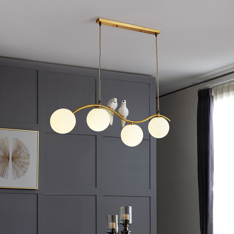 Contemporary Kitchen Island Lighting Golden Ceiling Light for Foyer