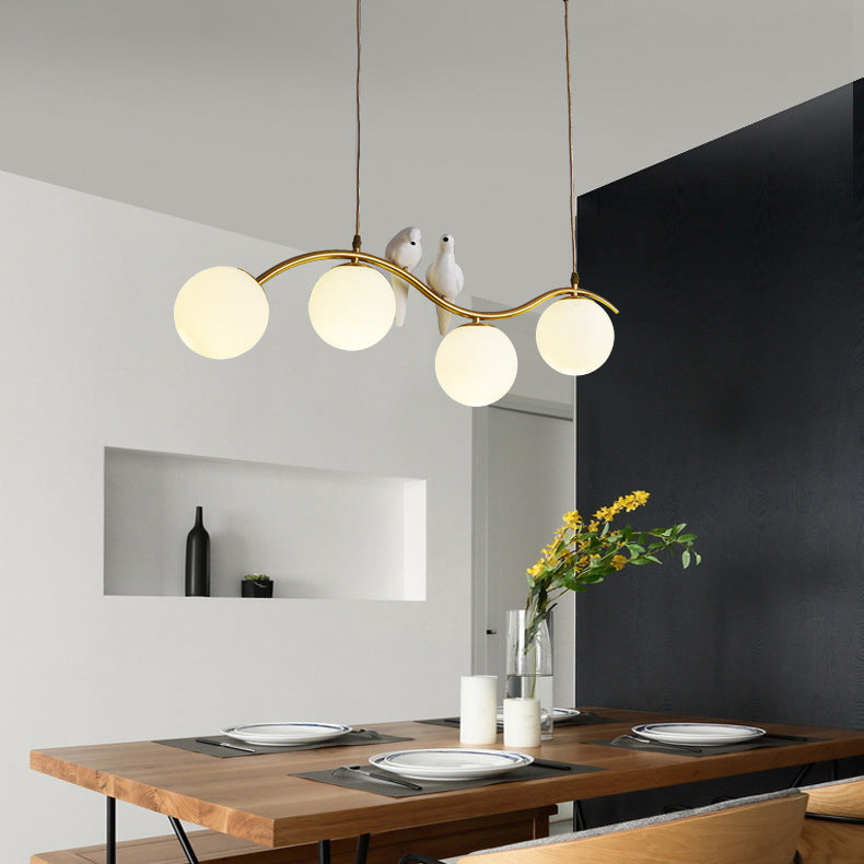 Contemporary Kitchen Island Lighting Golden Ceiling Light for Foyer