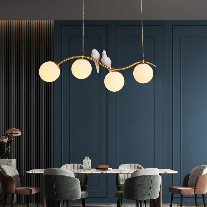 Contemporary Kitchen Island Lighting Golden Ceiling Light for Foyer