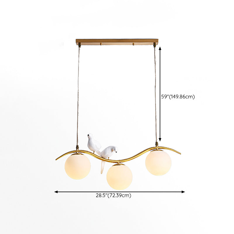 Contemporary Kitchen Island Lighting Golden Ceiling Light for Foyer