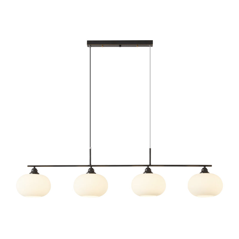 Modern Golden/Black Ceiling Light Metal/Glass Kitchen Island Lighting for Home