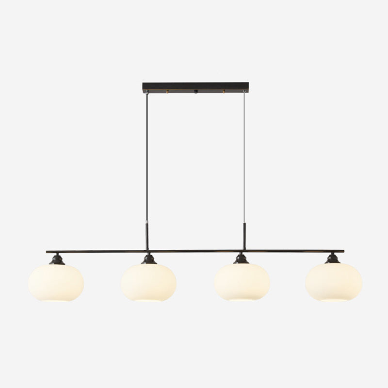 Modern Golden/Black Ceiling Light Metal/Glass Kitchen Island Lighting for Home