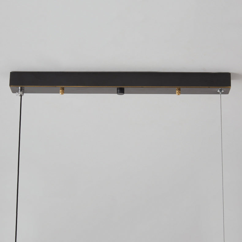 Modern Golden/Black Ceiling Light Metal/Glass Kitchen Island Lighting for Home
