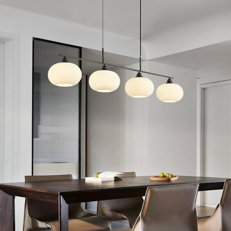 Modern Golden/Black Ceiling Light Metal/Glass Kitchen Island Lighting for Home