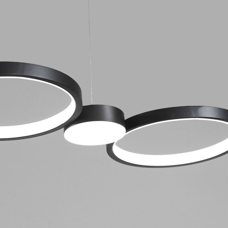 Multiple-Light Geometric Island Pendant Modern Metal Island Pendant Lights
