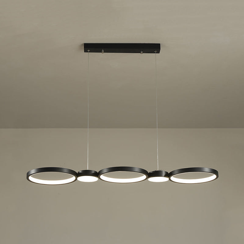 Multiple-Light Geometric Island Pendant Modern Metal Island Pendant Lights