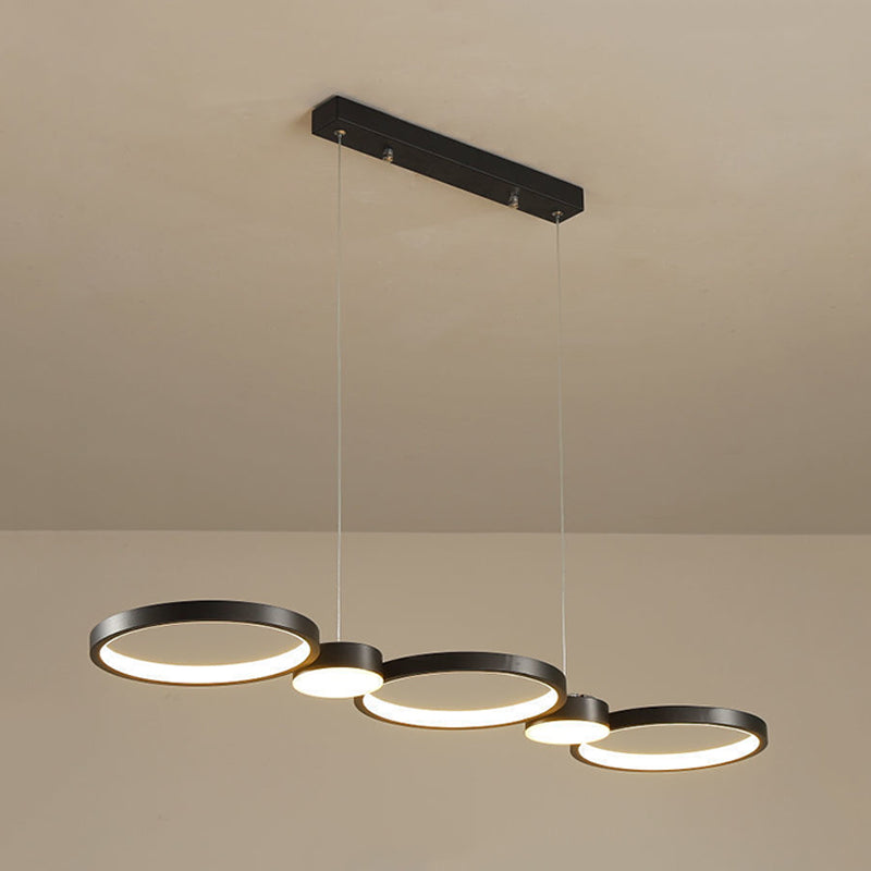 Multiple-Light Geometric Island Pendant Modern Metal Island Pendant Lights