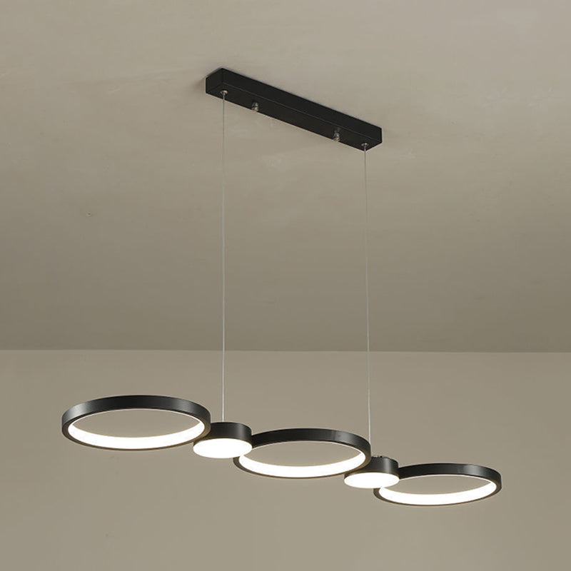 Multiple-Light Geometric Island Pendant Modern Metal Island Pendant Lights