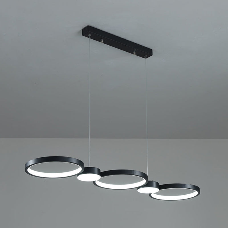 Multiple-Light Geometric Island Pendant Modern Metal Island Pendant Lights