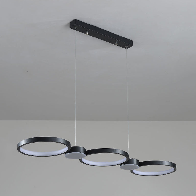 Multiple-Light Geometric Island Pendant Modern Metal Island Pendant Lights