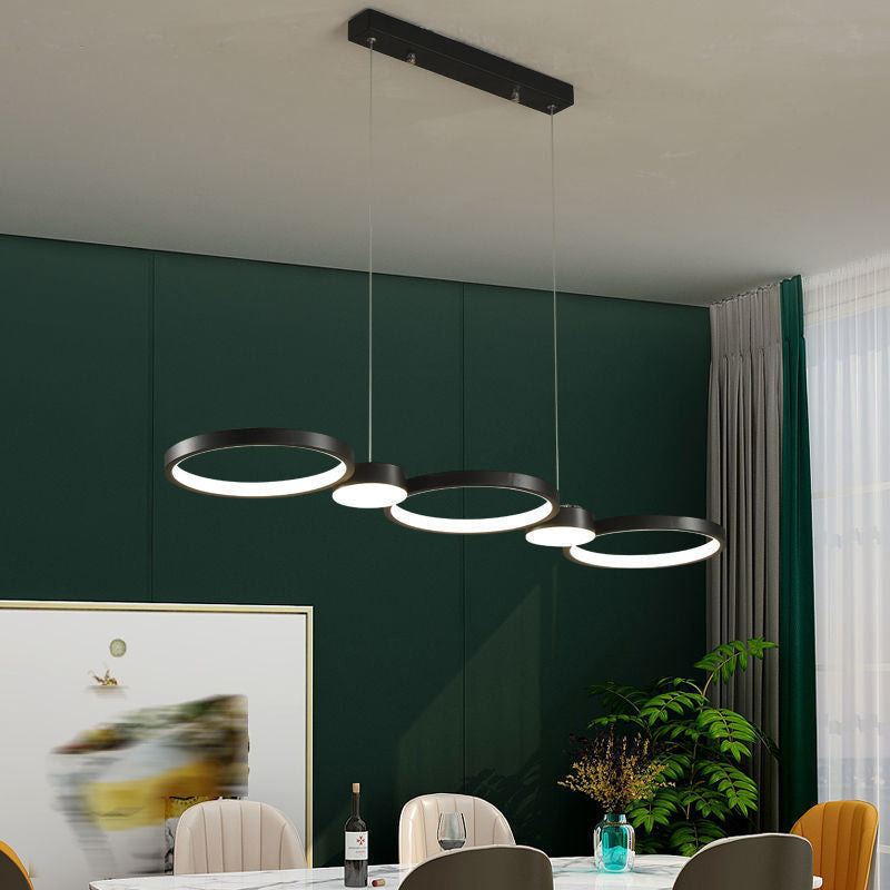Multiple-Light Geometric Island Pendant Modern Metal Island Pendant Lights