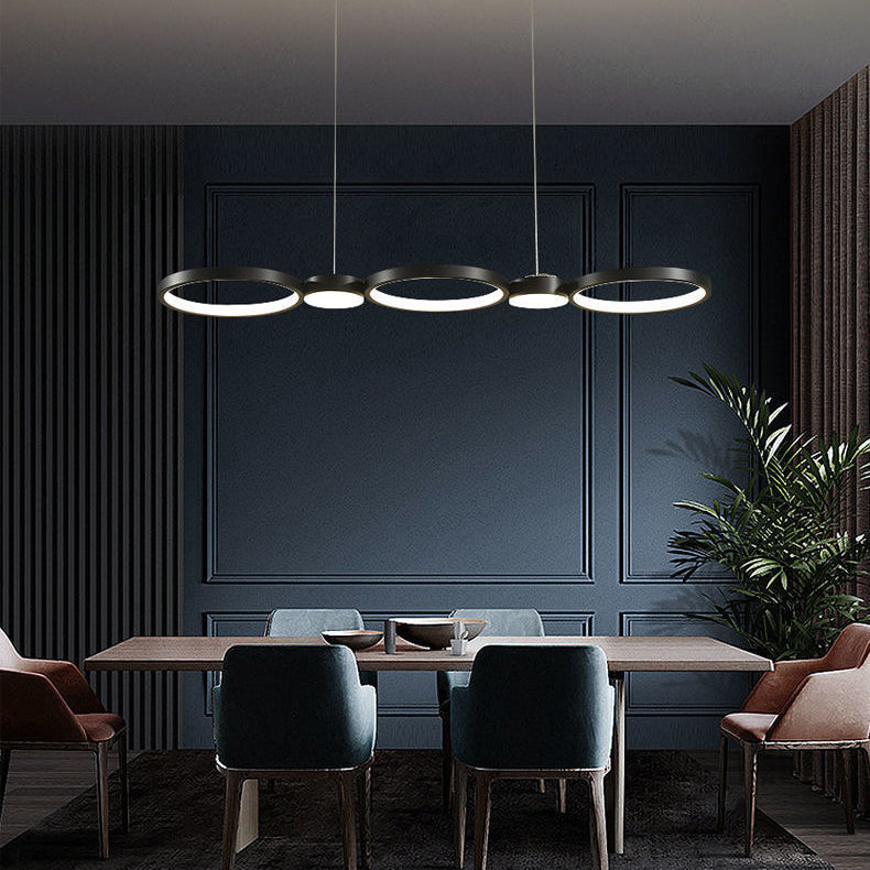 Multiple-Light Geometric Island Pendant Modern Metal Island Pendant Lights